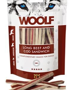 WOOLF pochoutka soft beef and cod sandwich long 100g