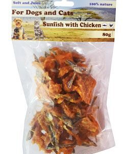 Pochoutka Rybičky omotané kuřecím masem 80g