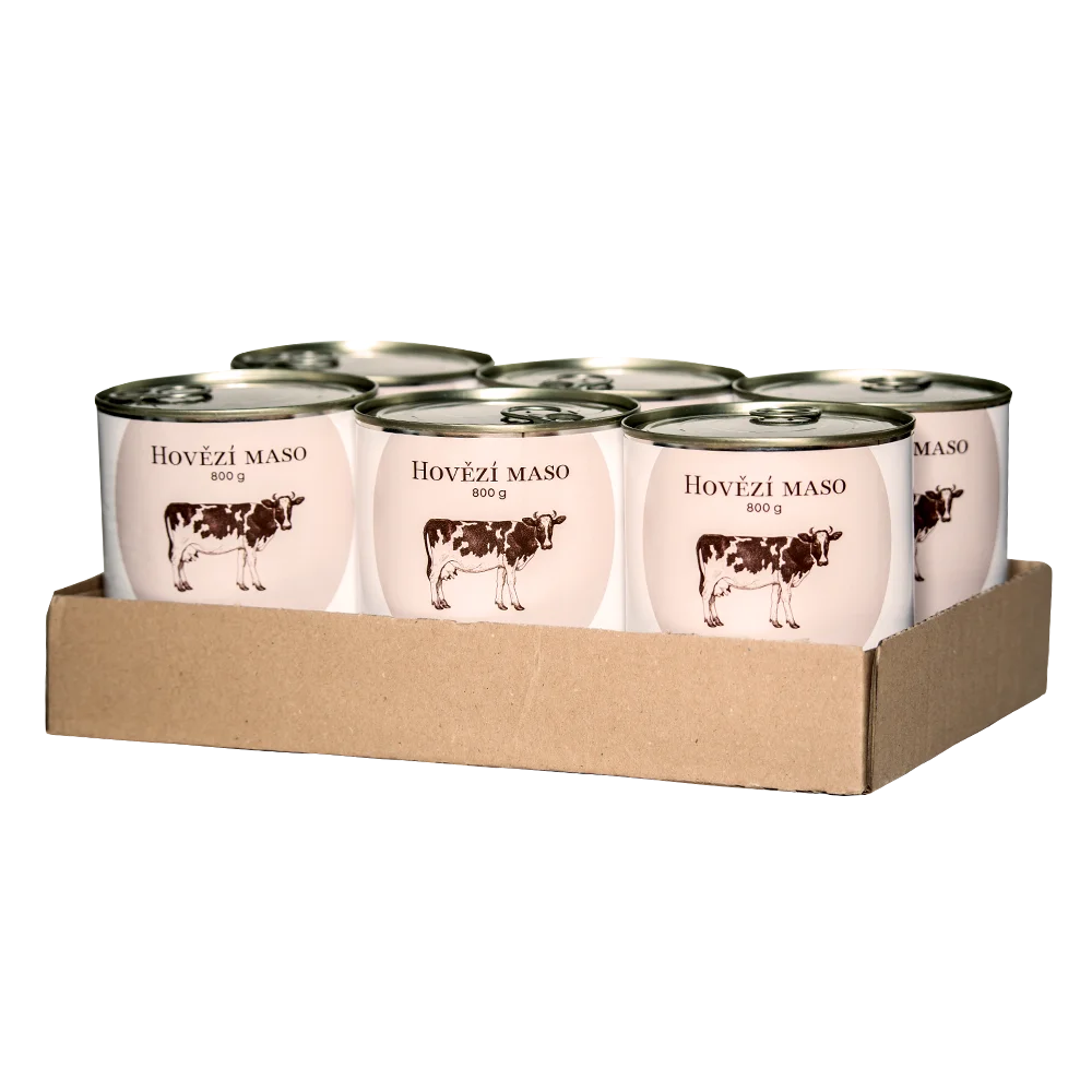 Bohemia Pet Food SIX PACK BOHEMIA Hovězí maso ve vlastní šťávě 800 g Bohemia Pet Food SIX PACK BOHEMIA Hovězí maso ve vlastní šťávě 800 g