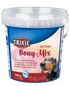 Trixie Soft Snack Bony MIX hověz, jehněč,losos 500g TR