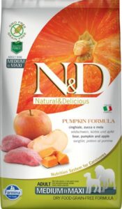 N&D PUMPKIN Dog GF Wild Boar & Apple Adult Medium & Maxi 2,5 kg