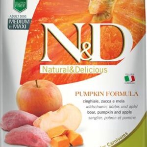 N&D PUMPKIN Dog GF Wild Boar & Apple Adult Medium & Maxi 2,5 kg