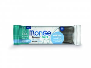MONGE GIFT Dog PUPPY&JUNIOR masové tyčinky s vepřovým masem, mlékem a nukleotidy 40g