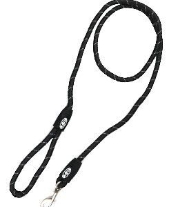 Vodítko BUSTER Reflective lanové 120cm/8mm černé