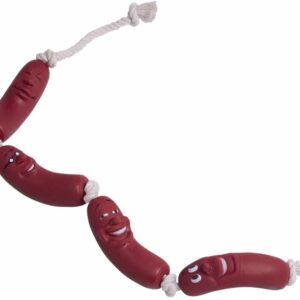 Nobby Classic hračka pro psy párky na laně vinyl 75 cm 1 ks