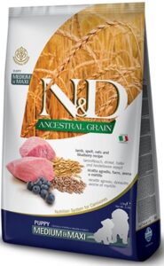N&D ANCESTRAL GRAIN Dog LG Puppy Medium & Maxi Lamb & Blueberry 2,5 kg