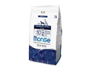 MONGE Dog Medium Senior Kuře, rýže 12kg