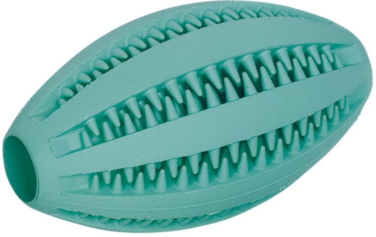 Nobby Dental hračka pro psy gumový míč ragby s mátou 11x6cm Nobby Dental hračka pro psy gumový míč ragby s mátou 11x6cm
