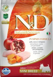 N&D PUMPKIN Dog GF Chicken & Pomegranate Adult Mini 7 kg