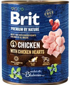 Brit Premium Dog by Nature konz Chicken & Hearts 800g