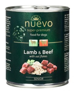 Nuevo pes senior jehněčí s ovesnými vl. konz. 800g