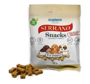 Mediterranean Serrano Snack Meditky pro štěňata 85g  - tréninkové kostičky
