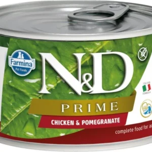 N&D PRIME Dog konz. Chicken & Pomegranate Mini 140 g
