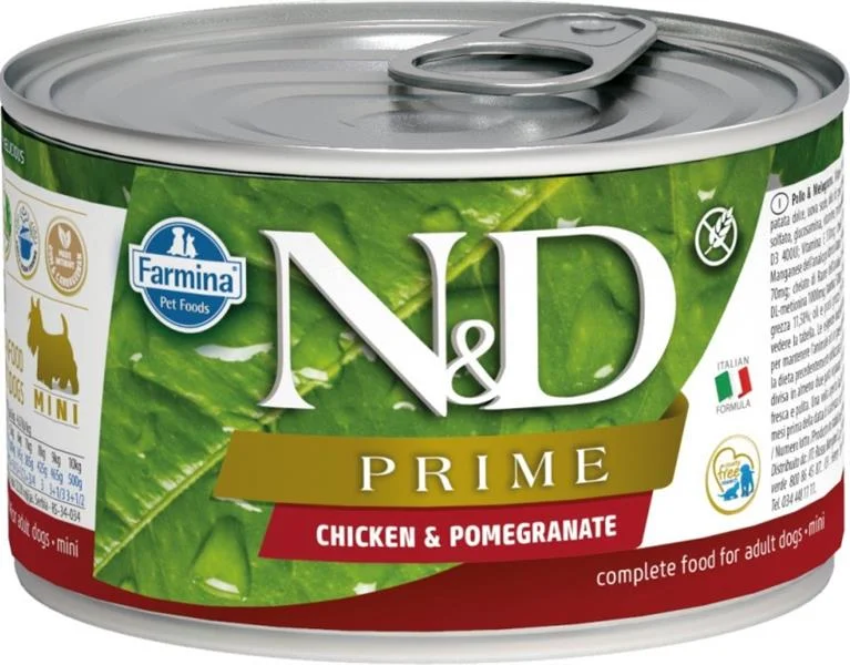 N&D PRIME Dog konz. Chicken & Pomegranate Mini 140 g N&D PRIME Dog konz. Chicken & Pomegranate Mini 140 g