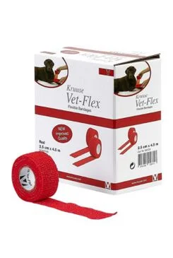 KRUUSE Obinadlo elast. Vet-Flex 2,5cm x 4,5m červené Kruu 1ks KRUUSE Obinadlo elast. Vet-Flex 2,5cm x 4,5m červené Kruu 1ks