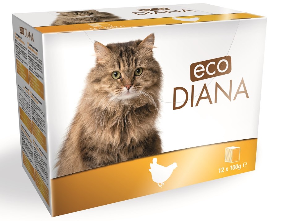 Diana Eco Diana eco kapsičky kuřecí kousky v omáčce 12x100g Diana Eco Diana eco kapsičky kuřecí kousky v omáčce 12x100g