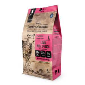 Country of Animals - Psí granule jehněčí se špenátem 2 kg