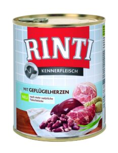 Rinti Dog Kennerfleisch konzerva drůbeží srdíčka 12x800g