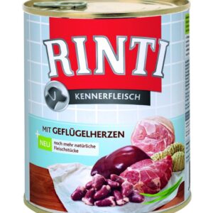 Rinti Dog Kennerfleisch konzerva drůbeží srdíčka 12x800g