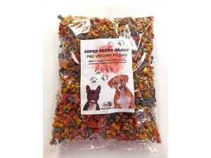 FRIGERA NV. Kostičky MIX 9 druhů 2kg sáček - poloměkký pamlsek