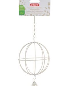 Krmítko pro hlodavce Závěsná koule kov béžová Zolux