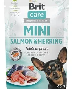 Brit Care Dog Mini Salmon&Herring steril fillets 85g