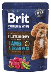 Brit Premium Dog Fillets Gravy Lamb&Green Peas 85g