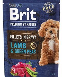 Brit Premium Dog Fillets Gravy Lamb&Green Peas 85g