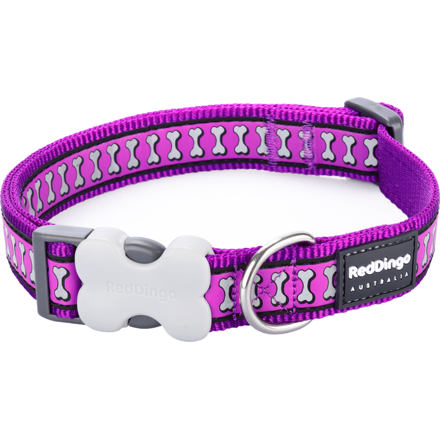 Obojek RD 12 mm x 20-32 cm - Bones Rfx - Fialová Obojek RD 12 mm x 20-32 cm - Bones Rfx - Fialová