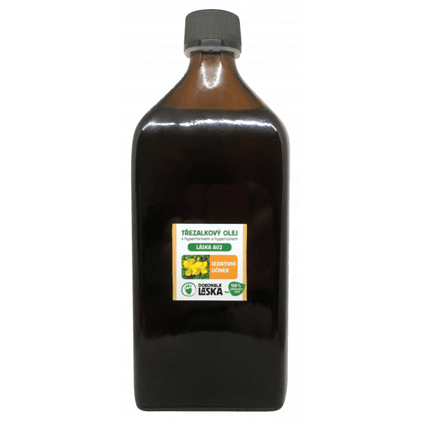 Dokonalá Láska LÁSKA A02 TŘEZALKOVÝ OLEJ s hyperforinem a hypericinem 500 ml Dokonalá Láska LÁSKA A02 TŘEZALKOVÝ OLEJ s hyperforinem a hypericinem 500 ml