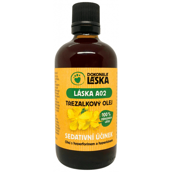 Dokonalá Láska LÁSKA A02 TŘEZALKOVÝ OLEJ s hyperforinem a hypericinem 100 ml Dokonalá Láska LÁSKA A02 TŘEZALKOVÝ OLEJ s hyperforinem a hypericinem 100 ml
