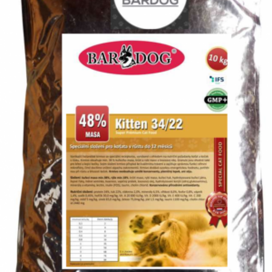 Granule Bardog Super premiové krmivo pro kočky Kitten 34/22 – 10 kg