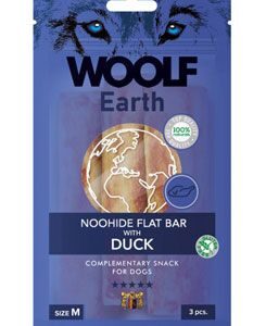 Woolf pochoutka Earth NOOHIDE M Duck 90g
