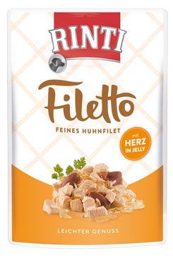 Rinti Dog Filetto kapsa kuře+kuřecí srdce v želé 100g Rinti Dog Filetto kapsa kuře+kuřecí srdce v želé 100g