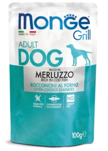 MONGE GRILL Dog Kapsička treska 100g/24bal