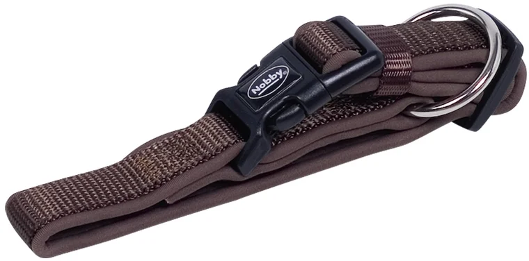 Nobby CLASSIC PRENO obojek neoprén hnědý M/L40-55cm Nobby CLASSIC PRENO obojek neoprén hnědý M/L40-55cm