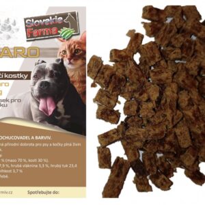 Masové kančí kostky SlovakiaFarma Massaro 100 g – přírodní pamlsek pro psy