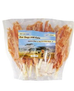 Pochoutka Kuřecí filety na tyčce z buvolí kůže18cm500g