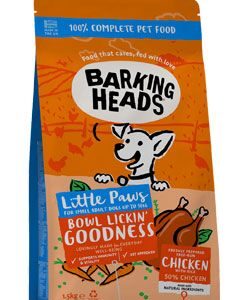 BARKING HEADS Little Paws Bowl Lickin Good Chick 1,5kg