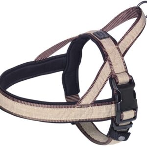 Nobby LINEN DELUXE norský postroj M-L hnědá