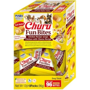 Inaba Churu Fun Bites dog snack kuře&sýr 96 g