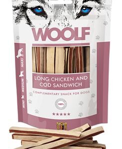 WOOLF pochoutka soft chicken, cod sandwich long 100g