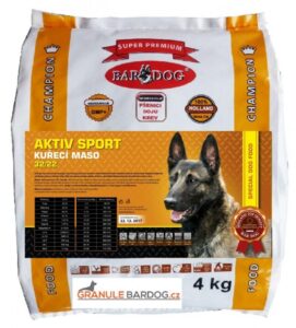Granule Bardog Super prémiové granule Aktiv sport 32/22 - 4 kg