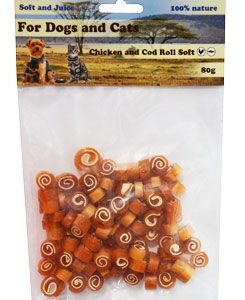 Pochoutka Mini roláda kuře a treska měkká 80g