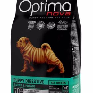 OPTIMAnova Dog Puppy Digestive Rabbit & Potato GF 12 kg