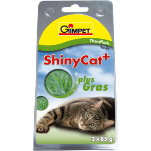 Gimpet ShinyCat tuňák+kočičí tráva 2x70g (16x)