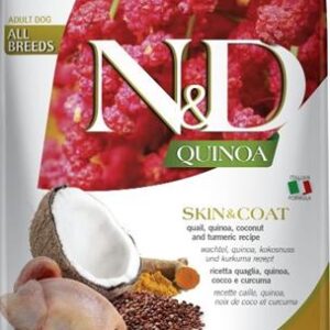 N&D QUINOA Dog GF Skin & Coat, Quail & Coconut Adult All Breed 7 kg