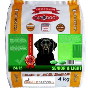 Bardog Super prémiové granule Senior light 24/12 – 4 kg