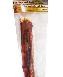 Pochoutka Tyč z buvolí kůže 28cm s kachním masem 2ks