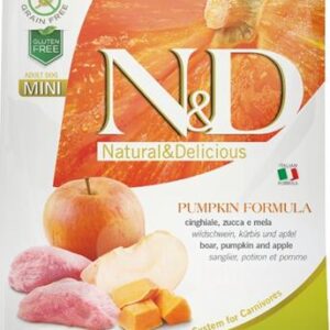 N&D PUMPKIN Dog GF Wild Boar & Apple Adult Mini 800 g